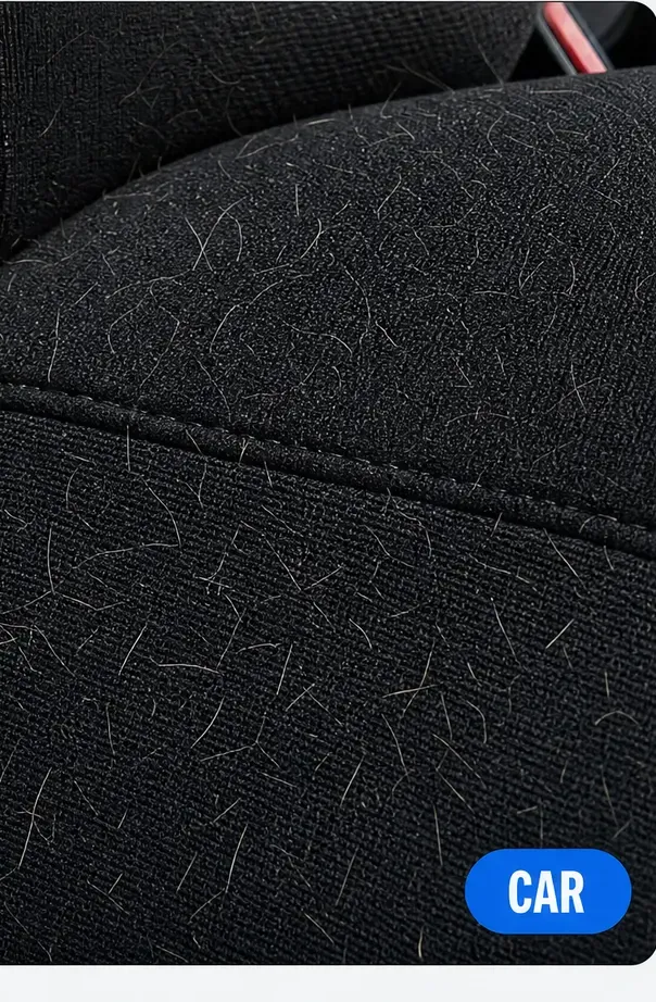 Pet hair on a car seat