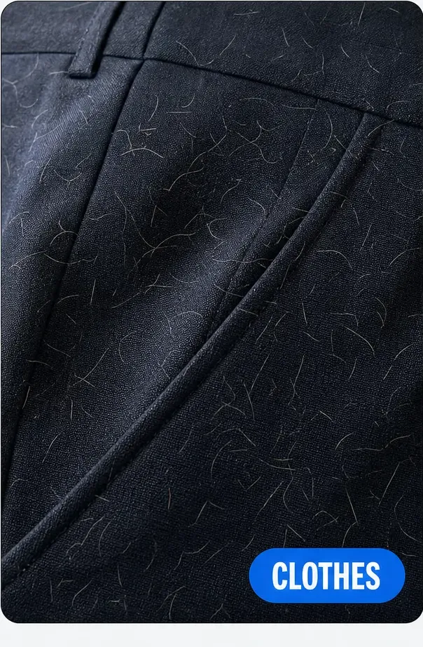 Pet hair on dark trousers